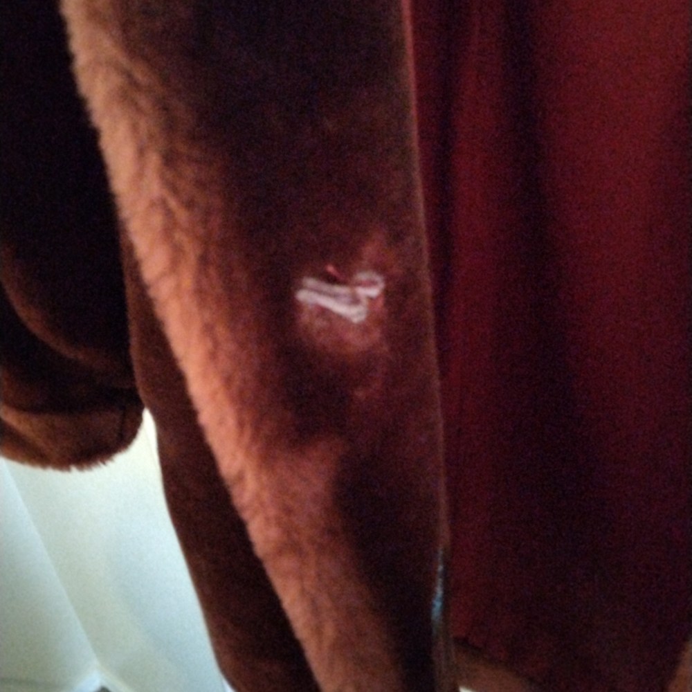 VINTAGE Carol Horn Elegant Women's Faux Fur Coat - Rich Red/Brown - Picture 4 of 8